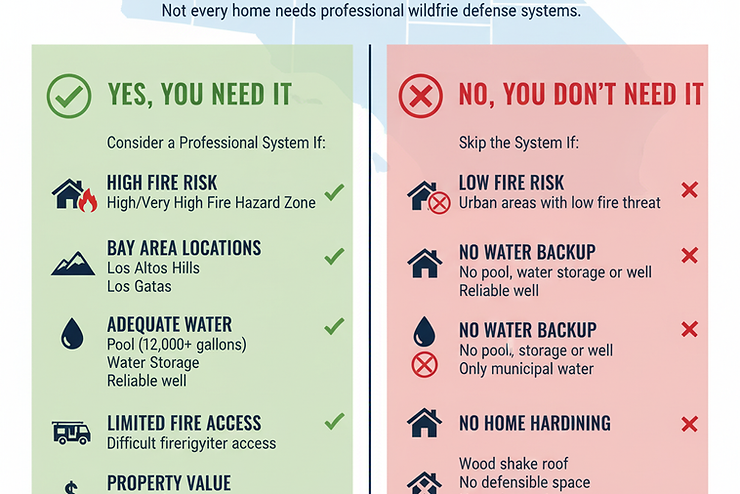 Is a roof spray system right for your bay area home, wildfire protection