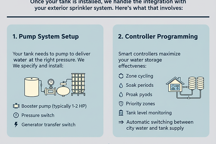 Water Tank with FireRoofs Wildfire Defense System