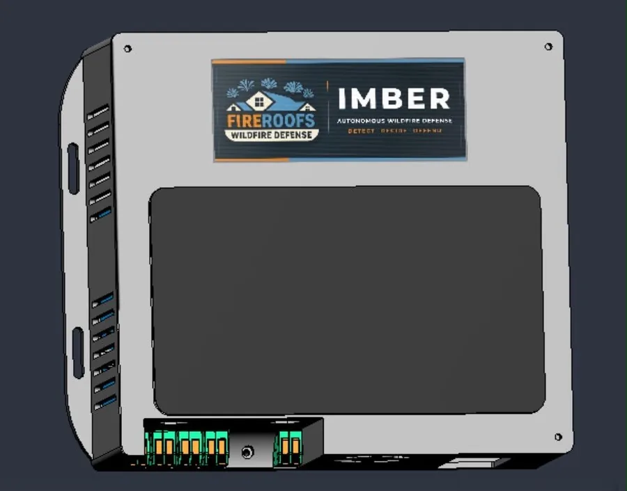 IMBER smart controller front view with touchscreen and nameplate