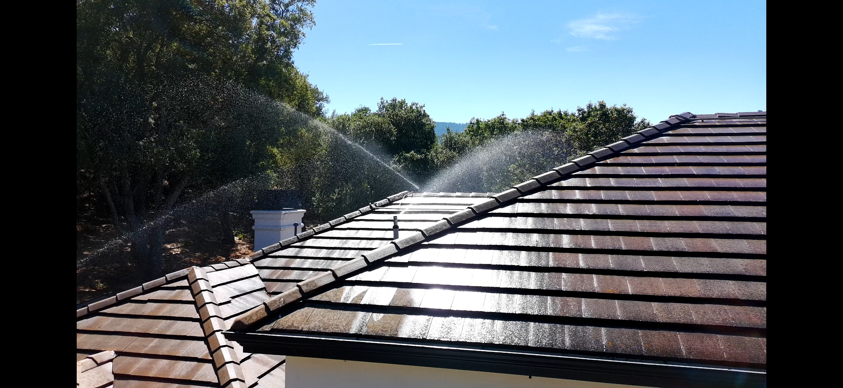 FireRoofs wildfire defense installation in Saratoga, California