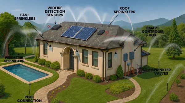 FireRoofs solar-powered sensor and communication unit