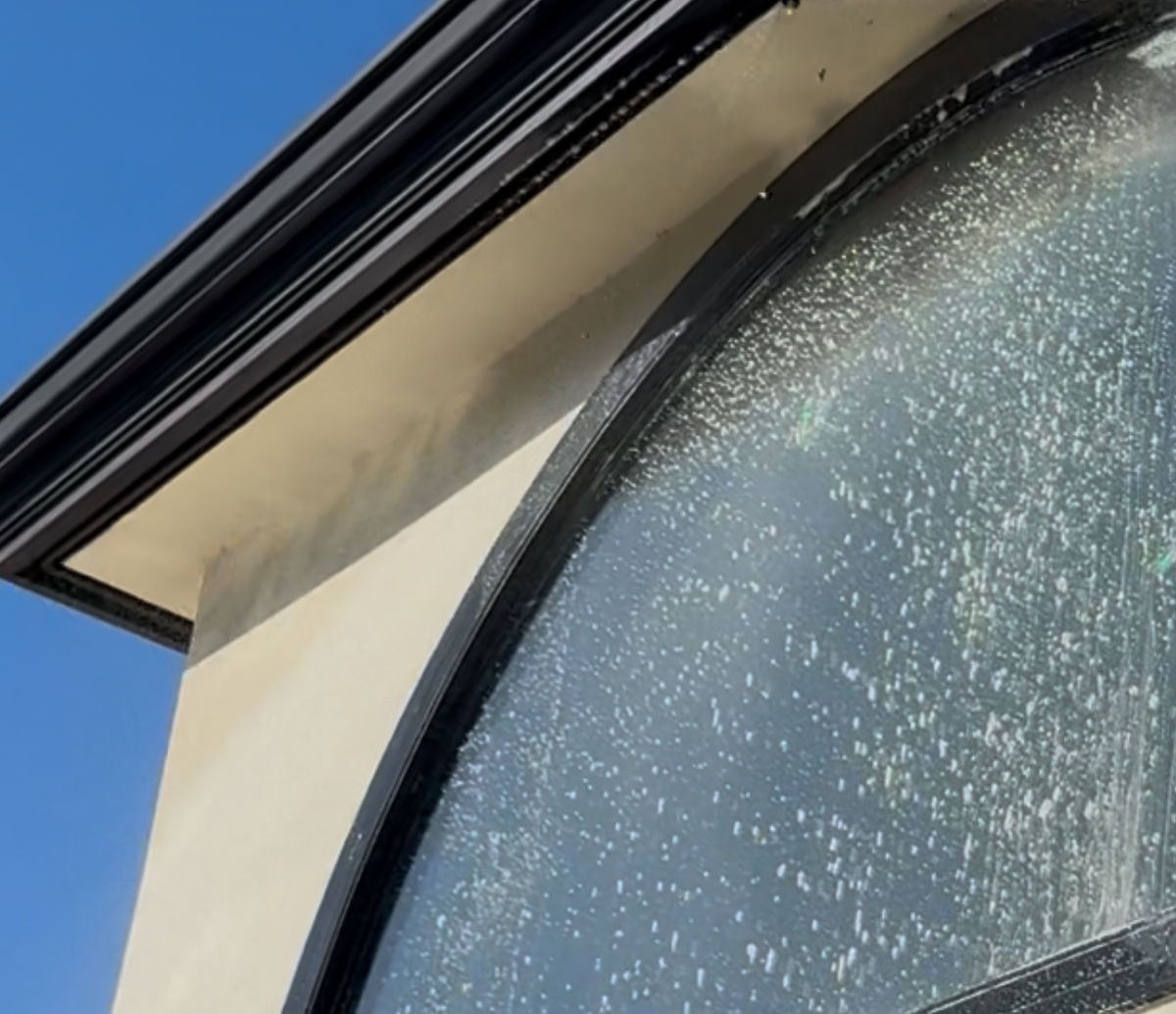 Bay Area estate coated in Class A firefighting foam during wildfire defense activation