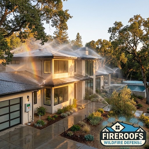 FireRoofs wildfire defense installation in Los Gatos, California