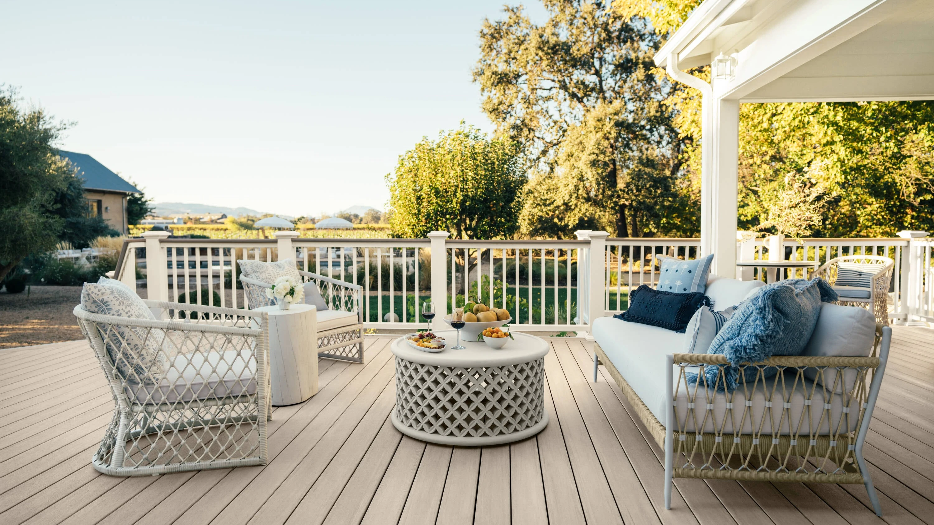 AZEK Landmark Collection PVC decking boards installed on a residential deck